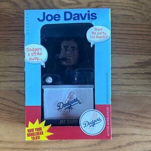 NEW Los Angeles Dodgers Joe Davis Announcer talking bobblehead limited edition